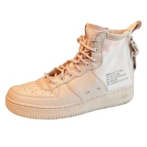 Nike SF Air Force 1 Womens Shoes Size 7 Pink Leather Sneakers